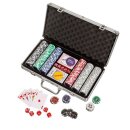Pokerkoffer, 300 Pokerchips im Aluminiumkoffer