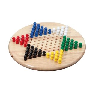 Halma, rund, Hevea Holz