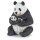 Sitzender Panda mit Jungem