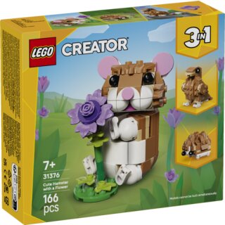 Niedlicher Hamster mit Blume