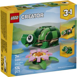 Schildkröte mit Seerose