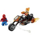 Spider-Man vs. Ghost Rider auf seinem Motorrad
