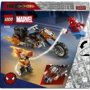 Spider-Man vs. Ghost Rider auf seinem Motorrad