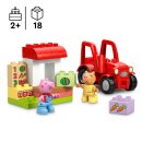 Traktor und Marktstand