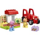 Traktor und Marktstand