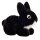 Hase sitzend schwarz 17 cm