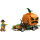 Pickup mit Halloweenkürbis