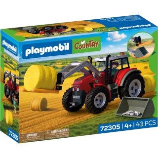 Großer Traktor mit Heuballen