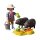 Landwirt mit Hängebauchschwein