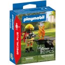 Feuerwehrmann mit Brandherd