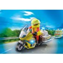 Notarzt-Motorrad mit Blinklicht