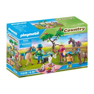 Picknickausflug mit Pferden