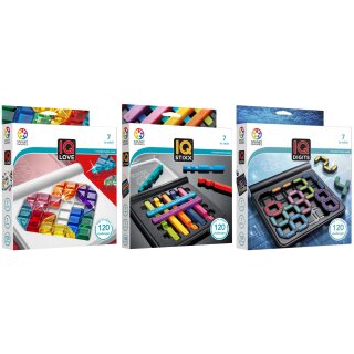 Smart Games 3er Set: SG 301 IQ Digits, SG 302 IQ Love & SG 304 IQ Stixx