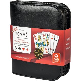 Rommé im Kunstleder-Etui