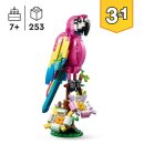 Exotischer pinkfarbener Papagei