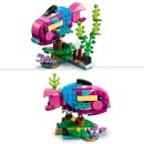 Exotischer pinkfarbener Papagei